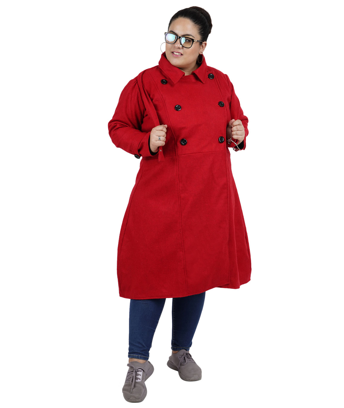 FAZZN Long Woolen Coats(Red)