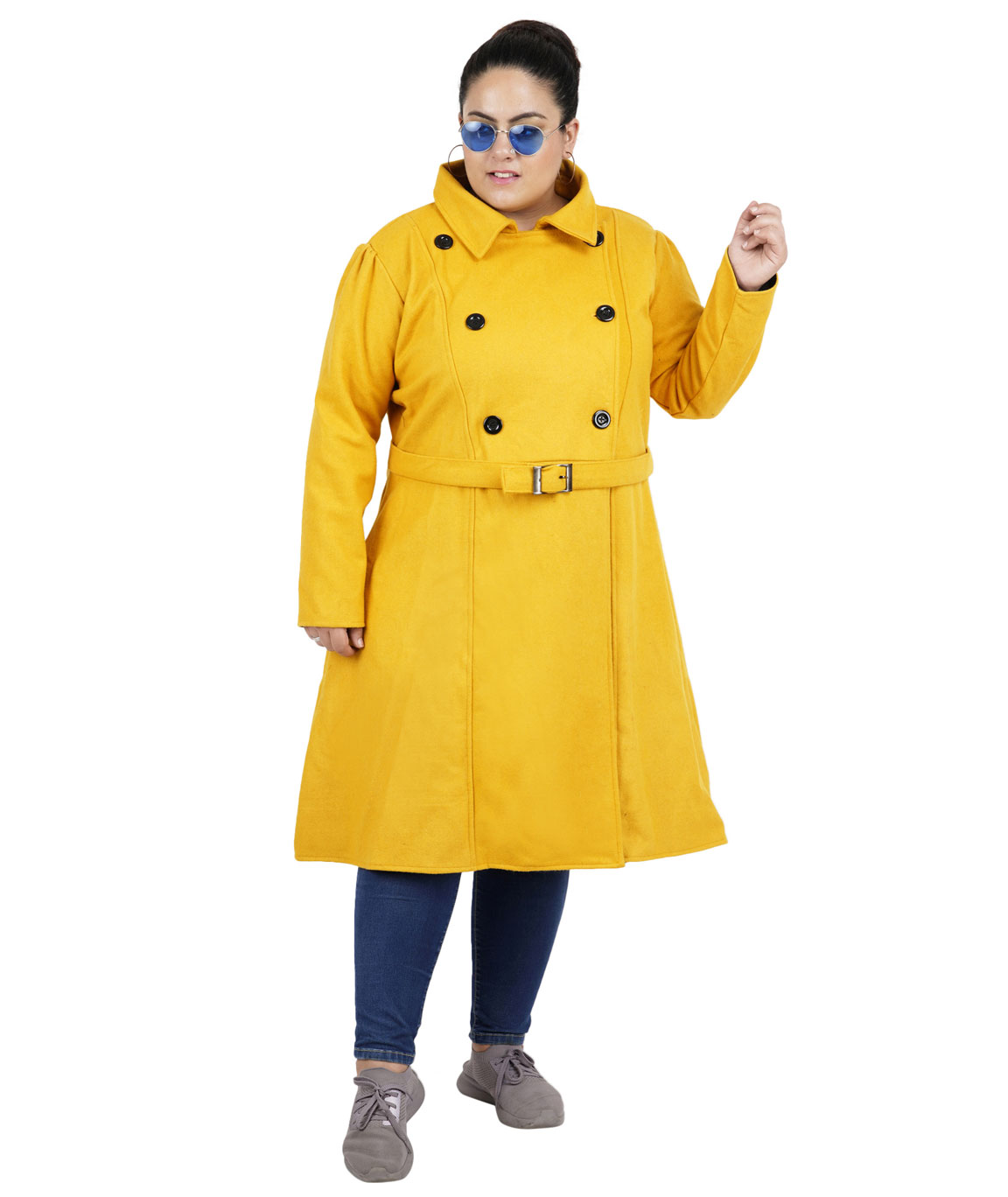 FAZZN Long Woolen Coats (Yellow)