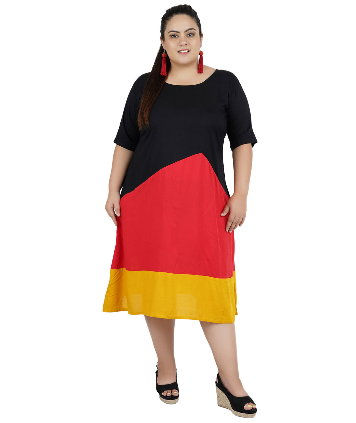 FAZZN Rayon Dresses For Women`s(Multi Color)