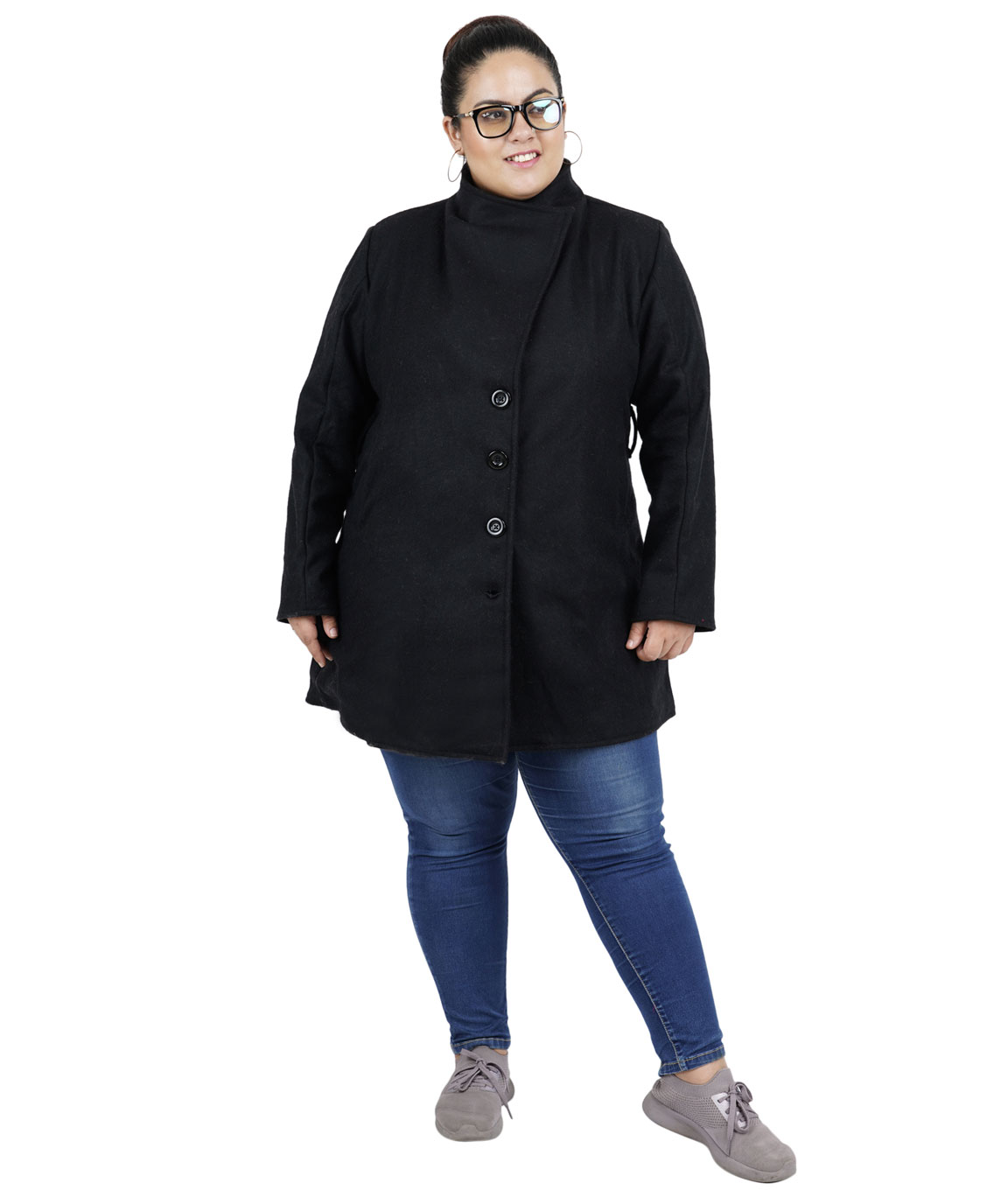 FAZZN Short Woolen Coats(Black)