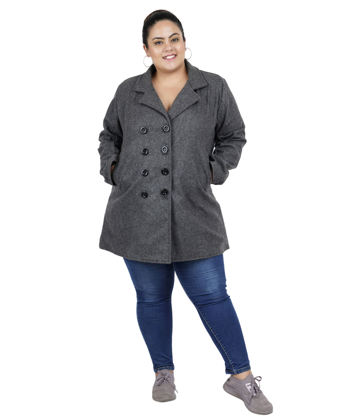 FAZZN Short Woolen Coats(Gray)