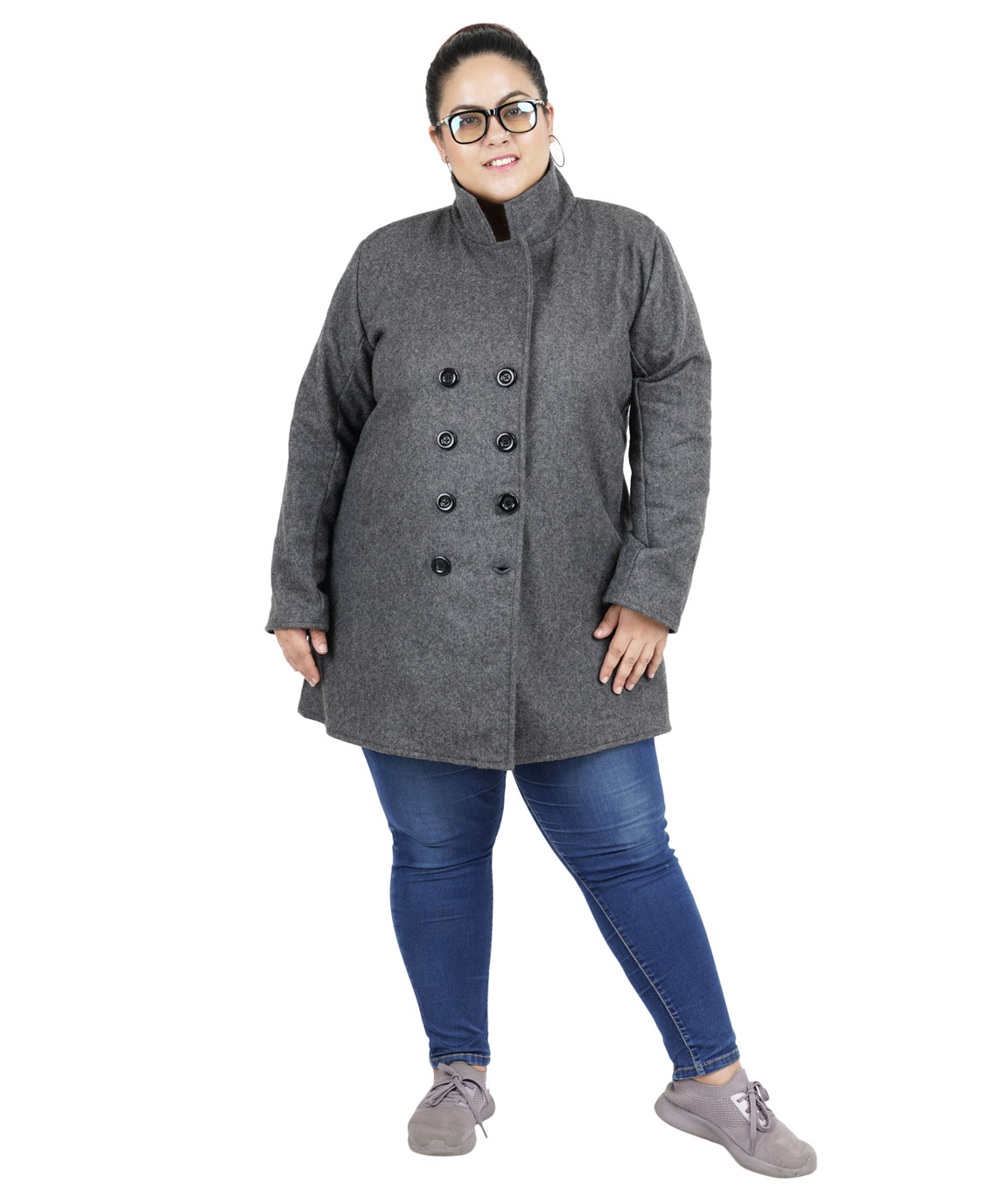 FAZZN Short Woolen Coats(Gray)