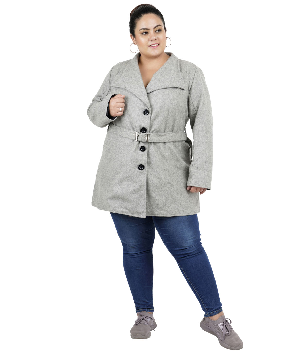 FAZZN Short Woolen Coats(Gray)
