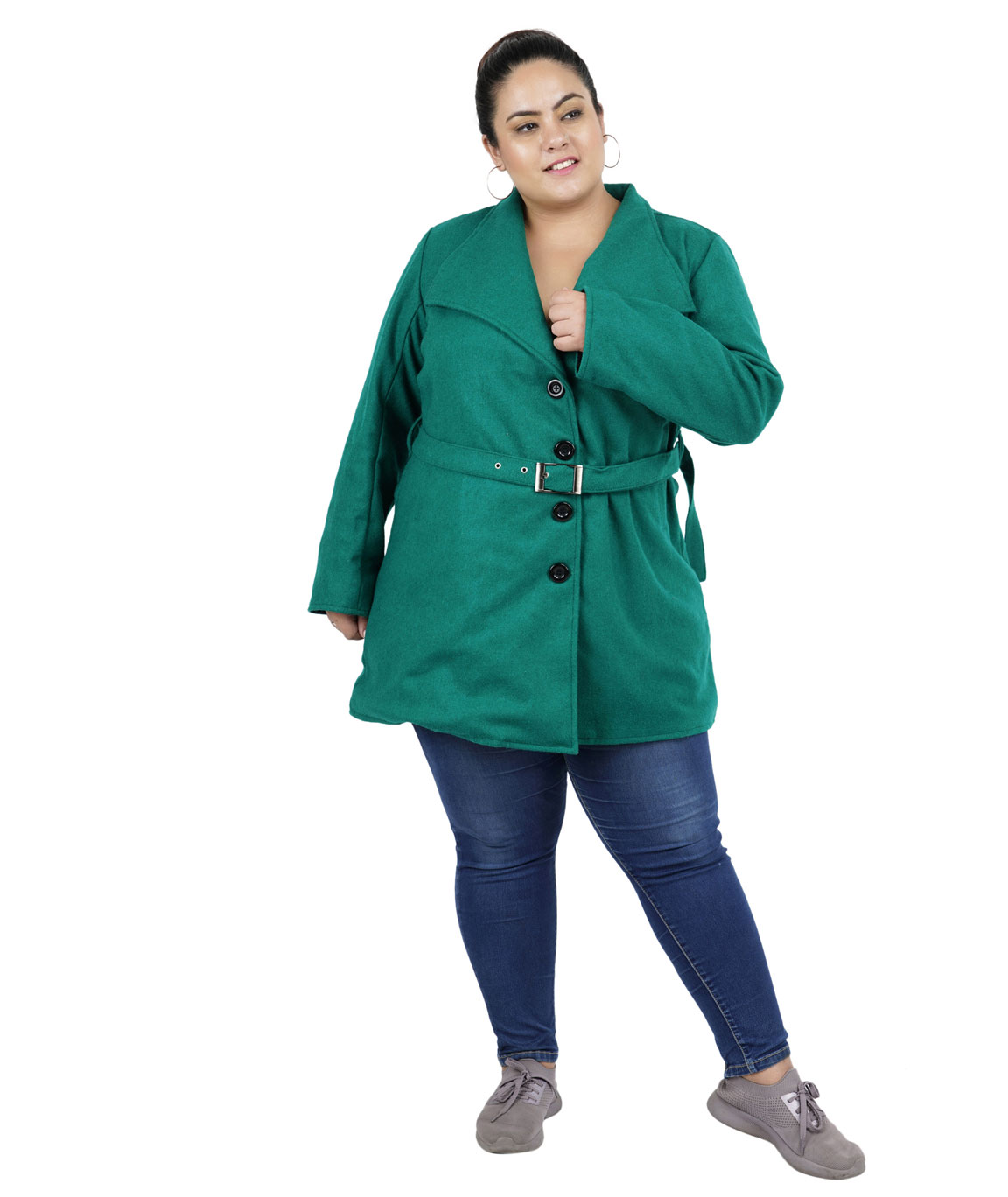 FAZZN Short Woolen Coats(Green)