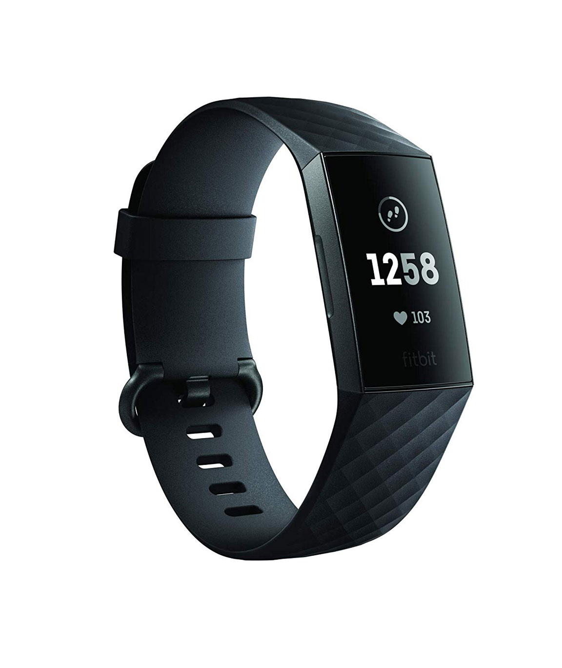 Fitbit Charge 3 Fitness Activity Tracker (Graphite and Black) with Offer on Accessory
