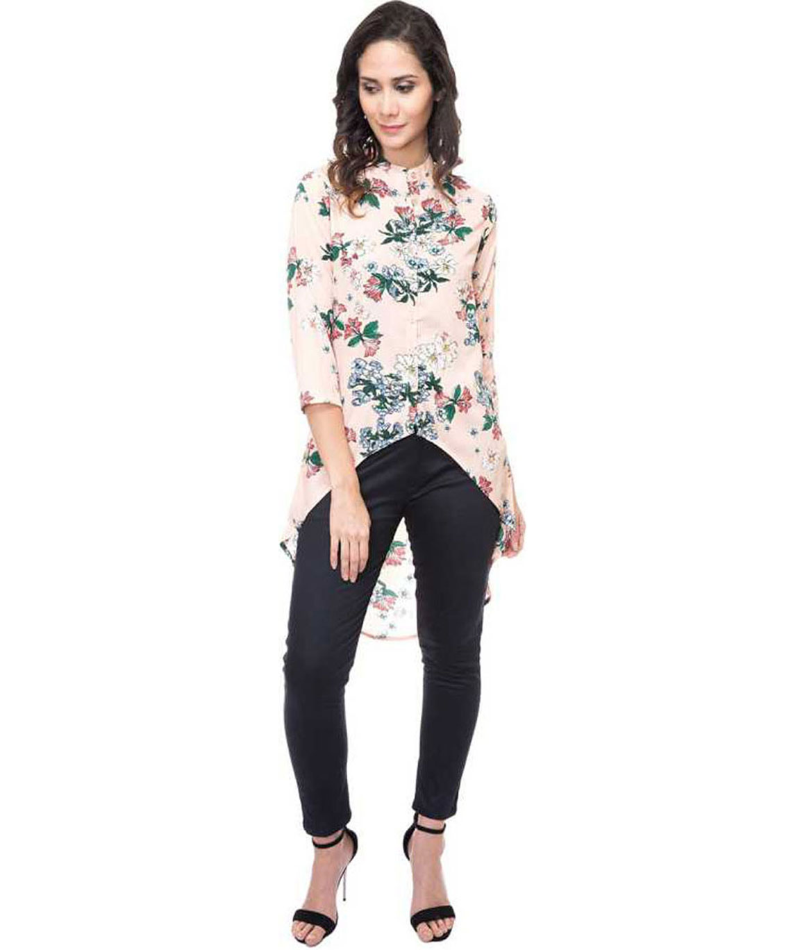 FLORAL PRINT WOMEN TUNIC (PINK)