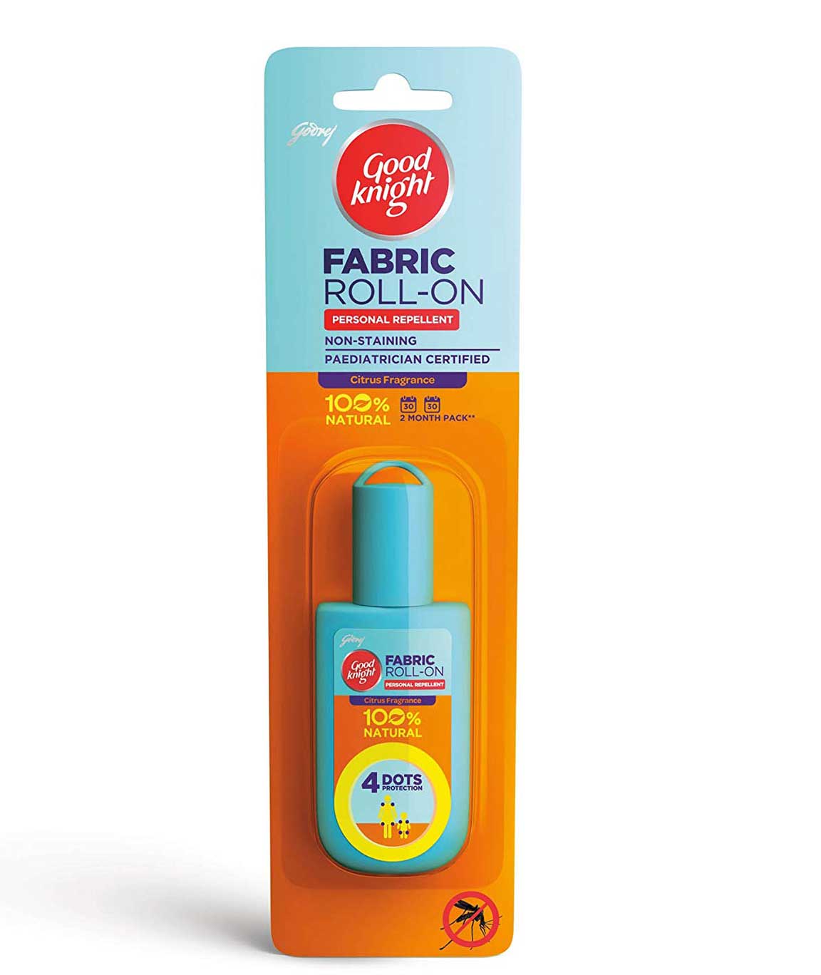 Good Knight Fabric Roll On Personal Repellent, 8 ml (Citrus)
