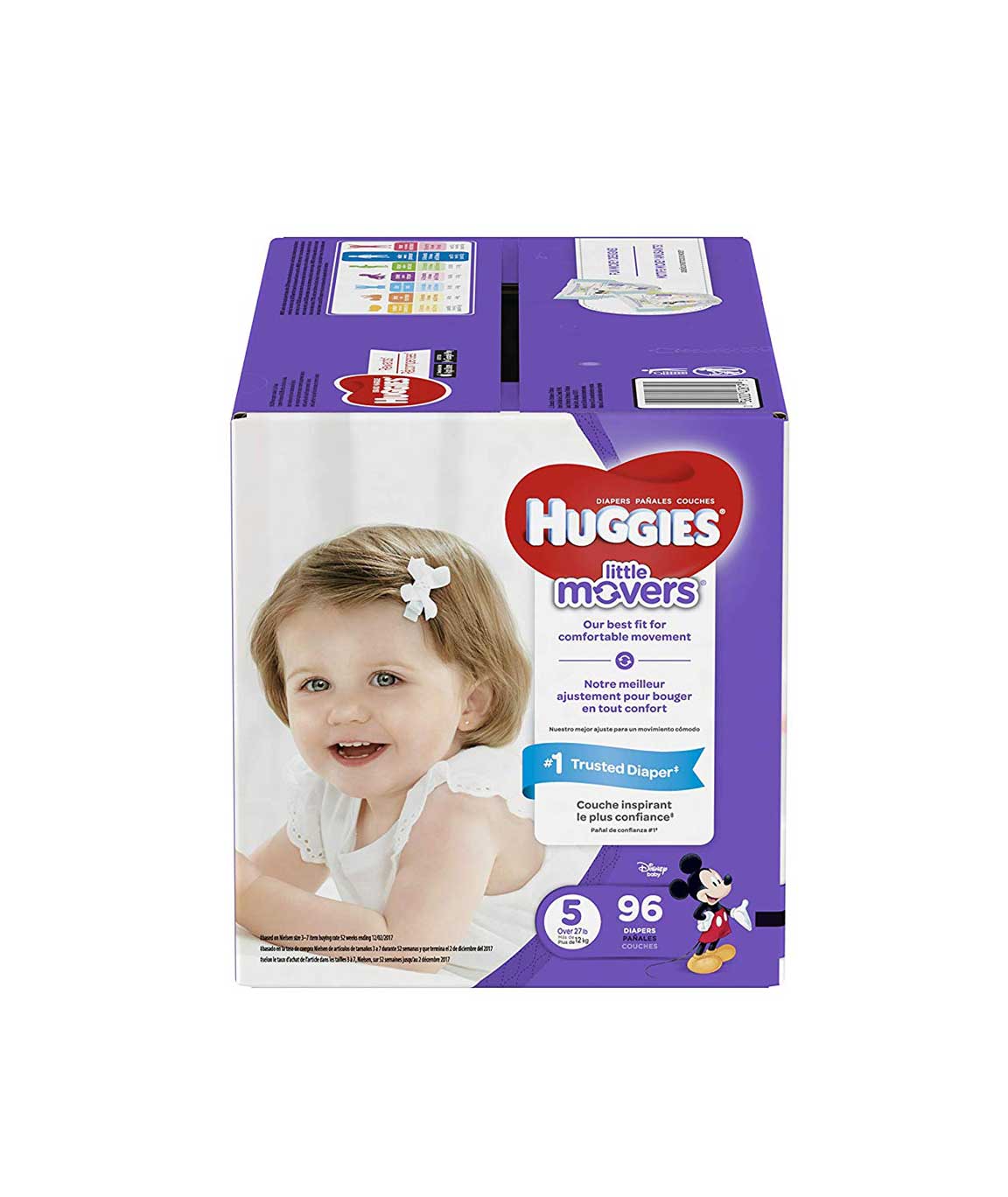 Huggies Little Movers Diapers, Size 5, 96 Count (Packaging May Vary)