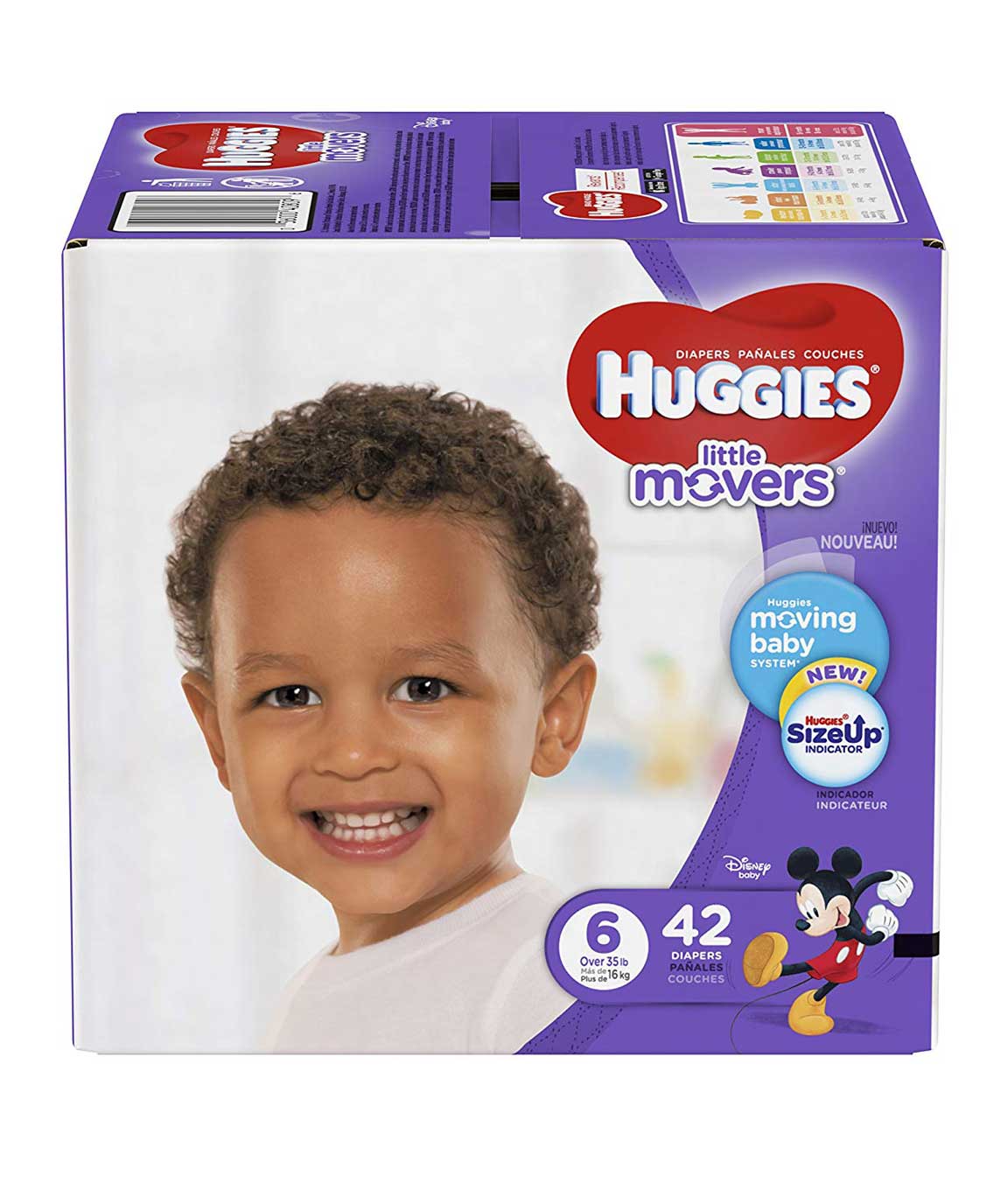 HUGGIES Little Movers Diapers, Size 6, 42 Count (Packaging May Vary)