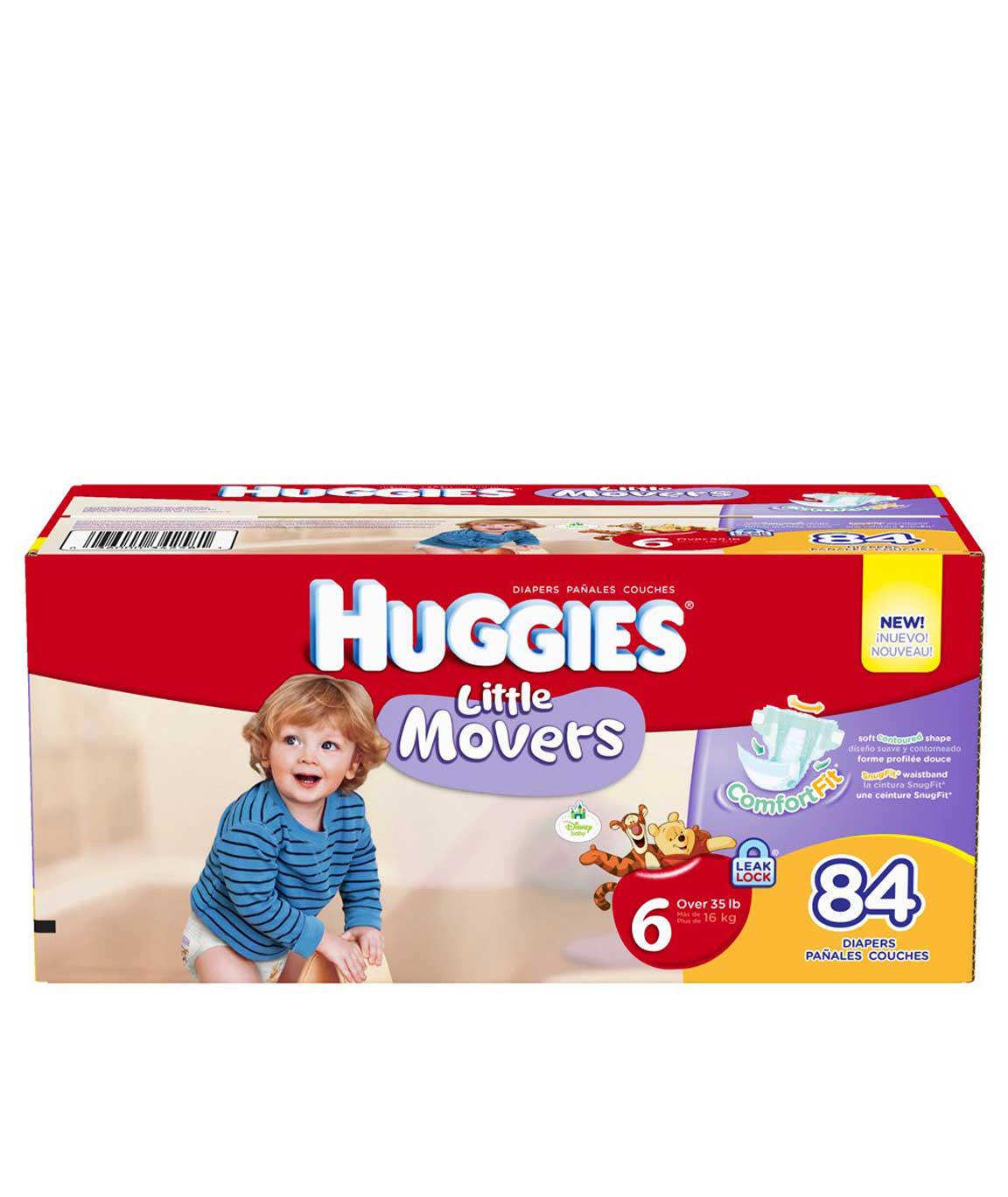 Huggies Little Movers Diapers, Size 6 Giant Pack, 84 Count