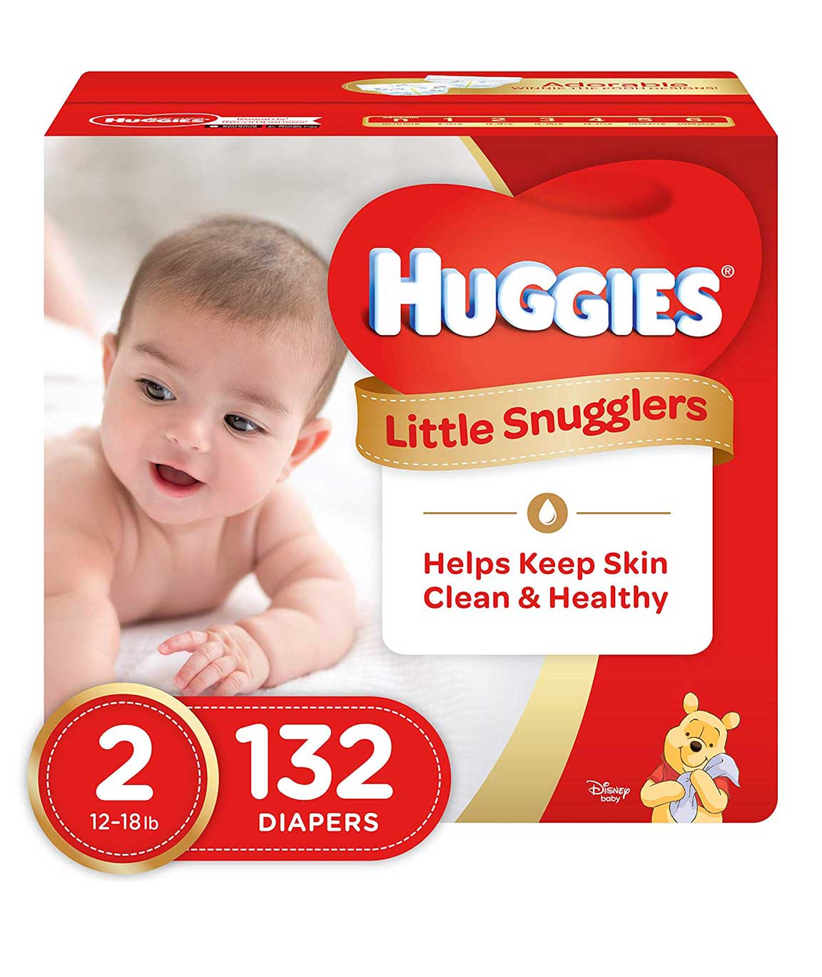 Huggies Little Snugglers Baby Diapers, Size 2, 132 Count (Packaging May Vary)