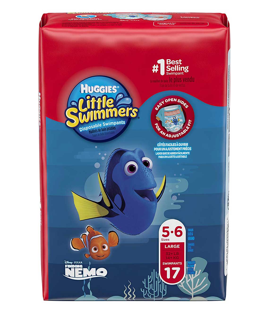 Huggies Little Swimmers Disposable Swimpants (Character May Vary), Large, 17 Count