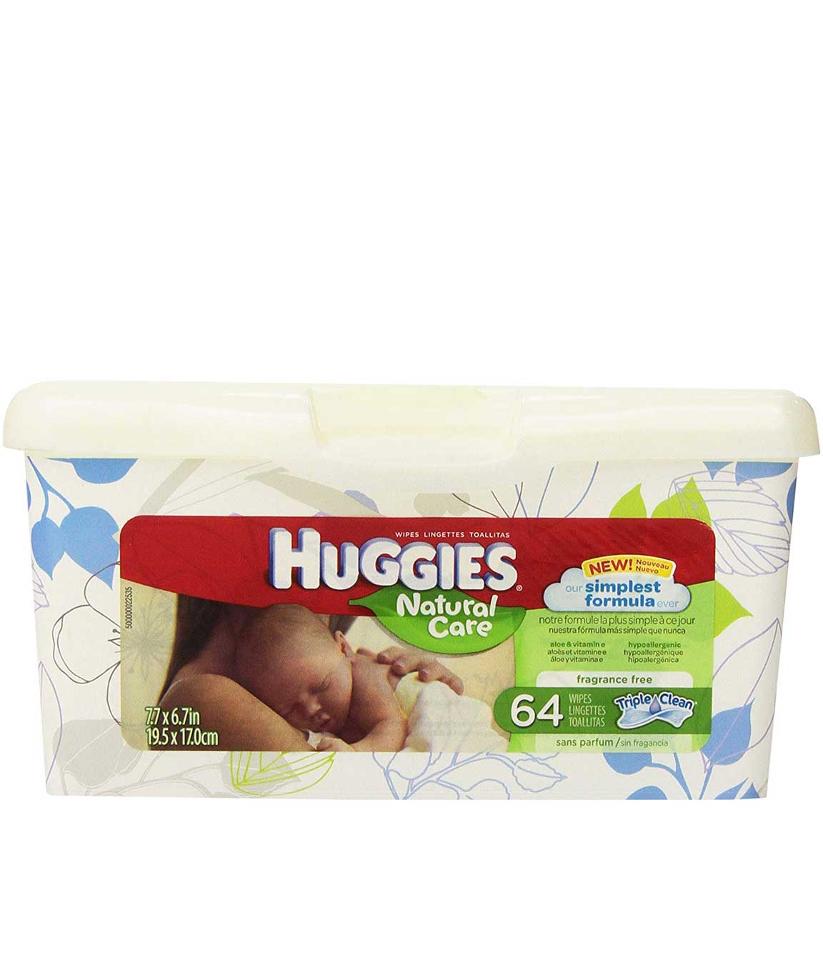 Huggies Natural Care Unscented Baby Wipes Tub - 64Ct