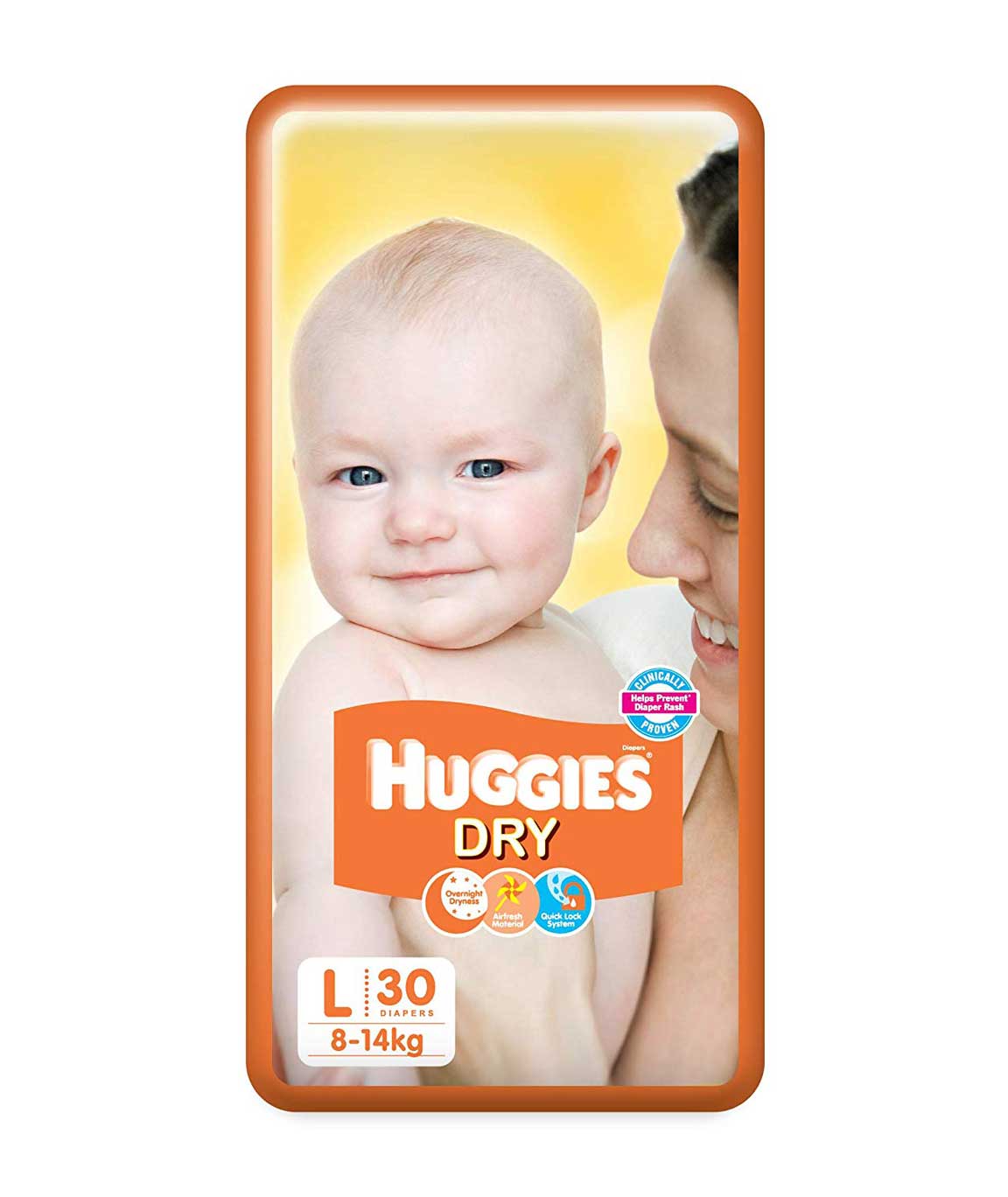 Huggies New Dry Diapers Large Pack of 30