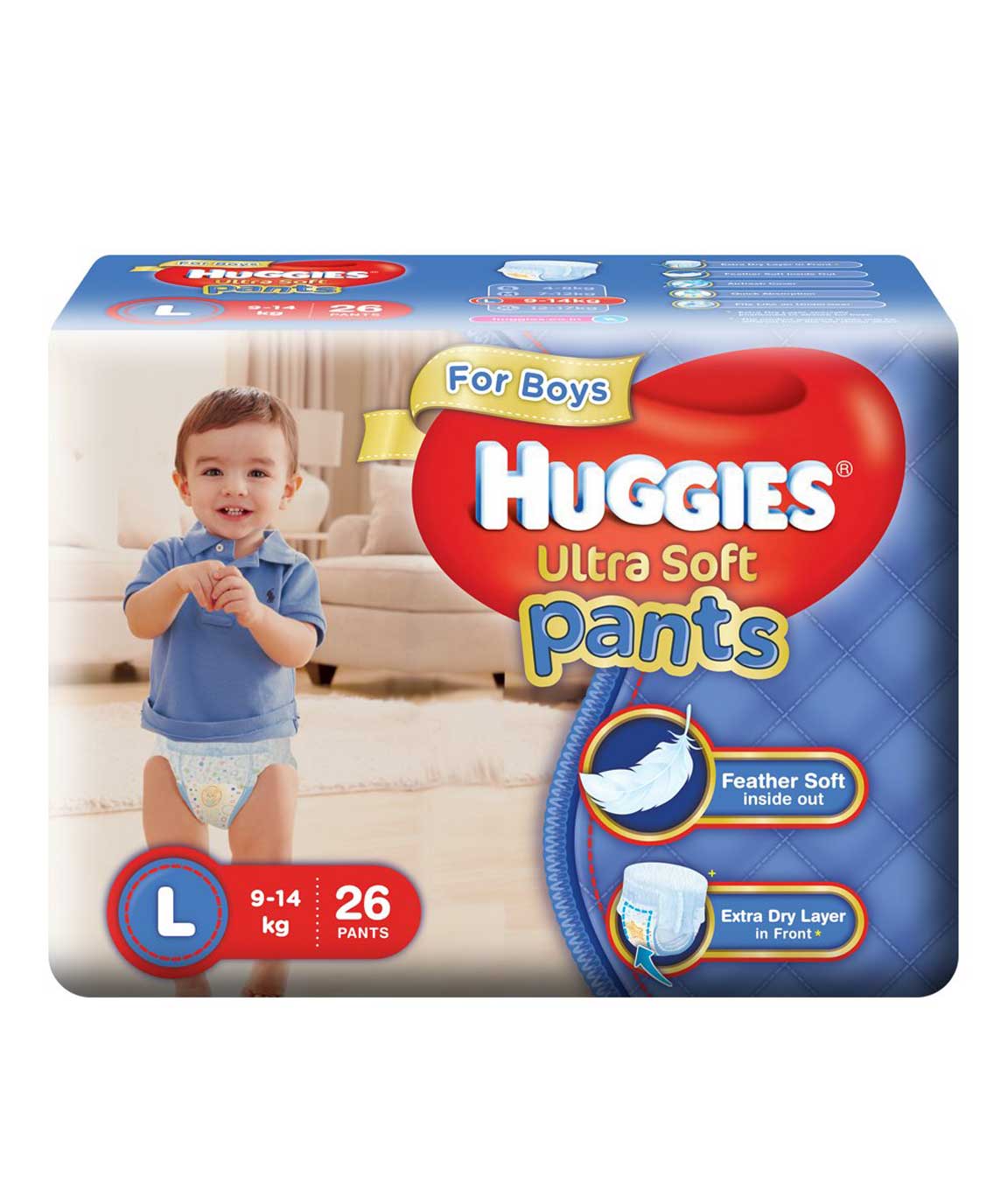 Huggies Ultra Soft Pants Diapers for Boys Large Pack of 26
