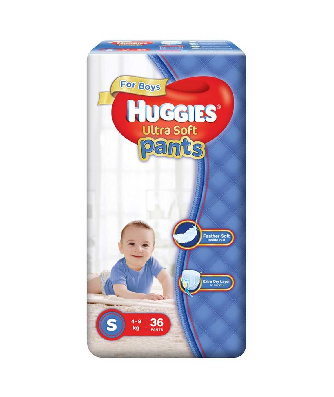 Huggies Ultra Soft Pants Diapers for Boys Small Pack of 36