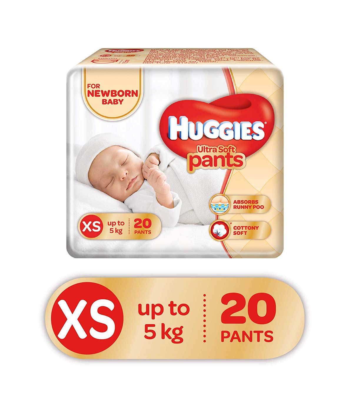 Huggies Ultra Soft Pants Diapers XS Pack of 20