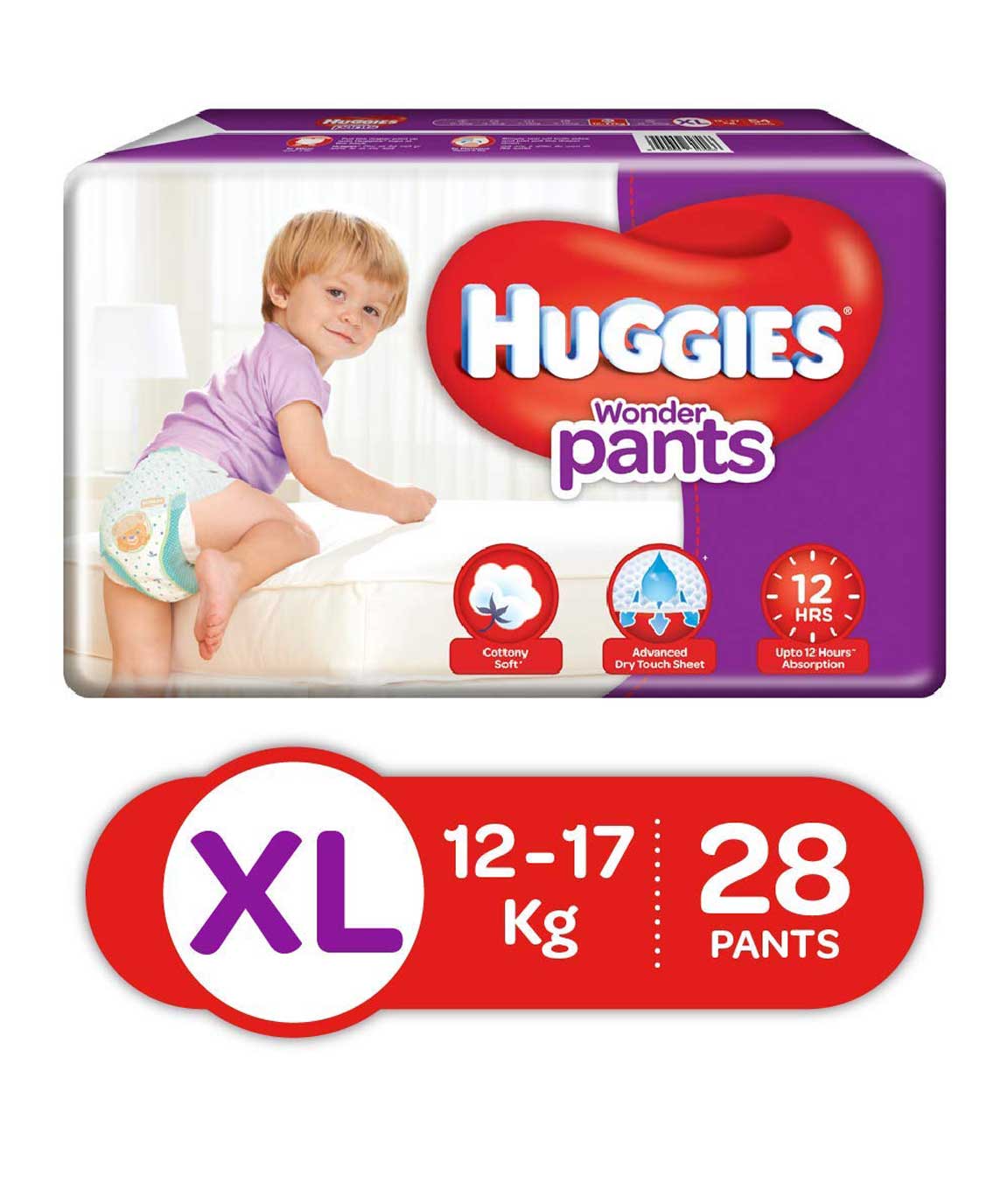 Huggies Wonder Pants Diapers, Extra Large (Pack of 28)
