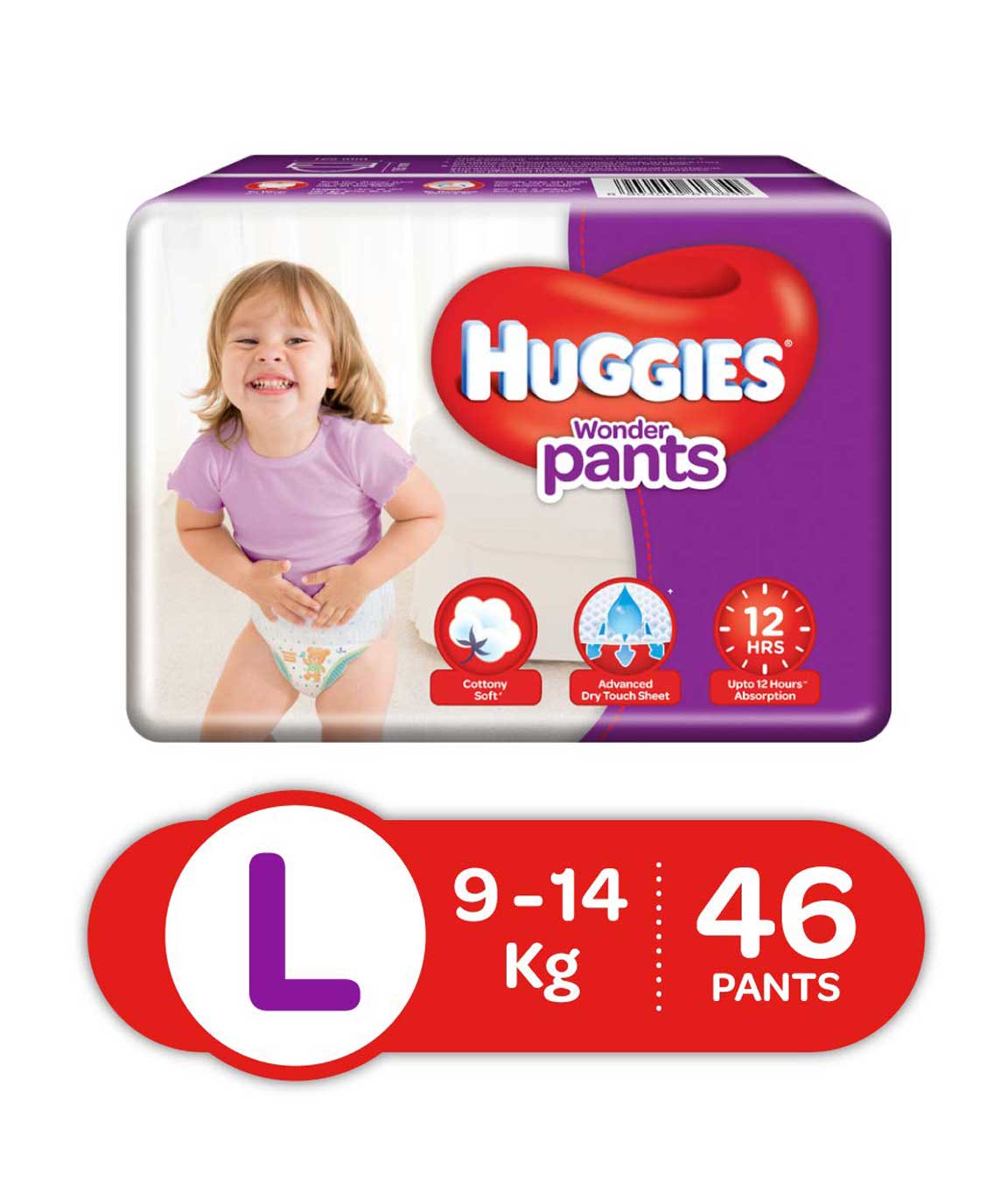 Huggies Wonder Pants Diapers Large Pack of 46
