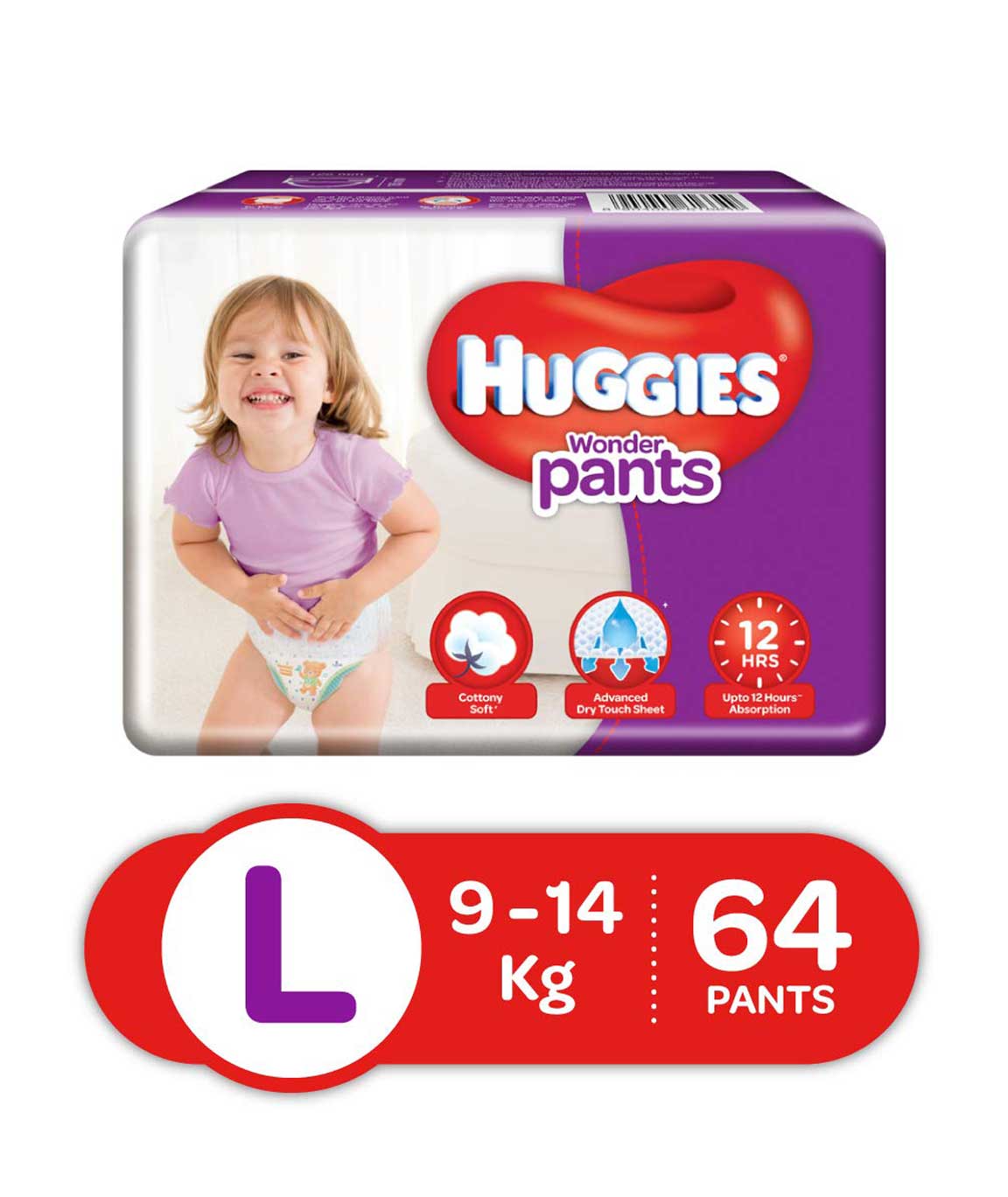 Huggies Wonder Pants Diapers Large Pack of 64