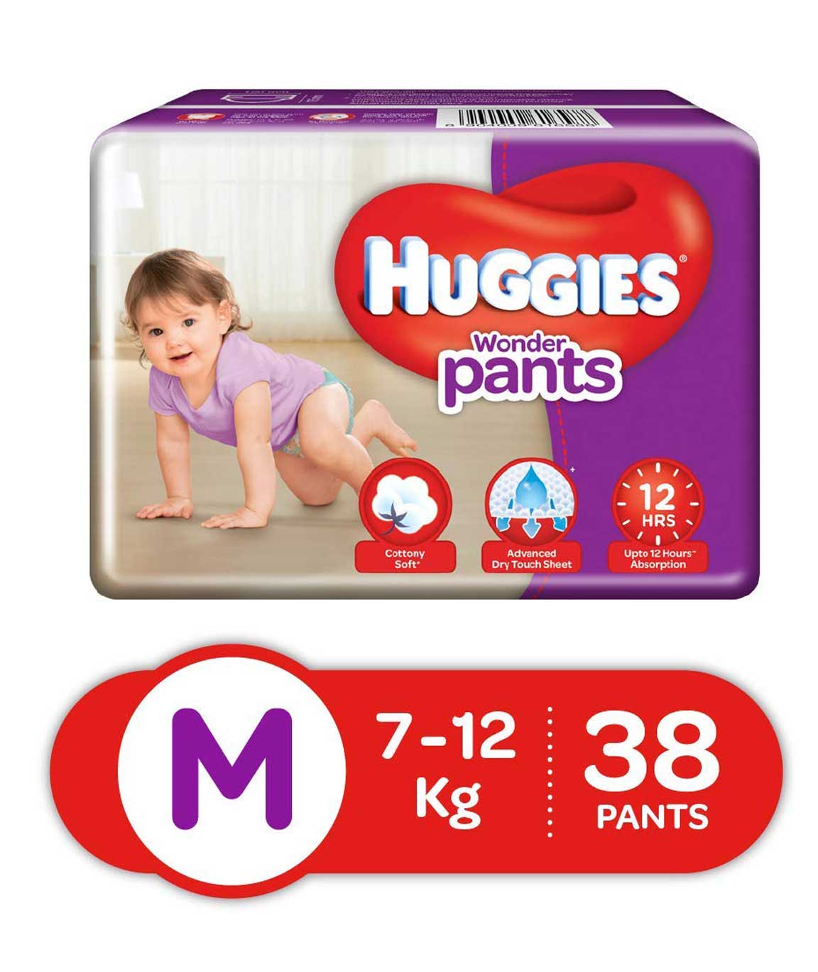 Huggies Wonder Pants Diapers Medium Pack of 38