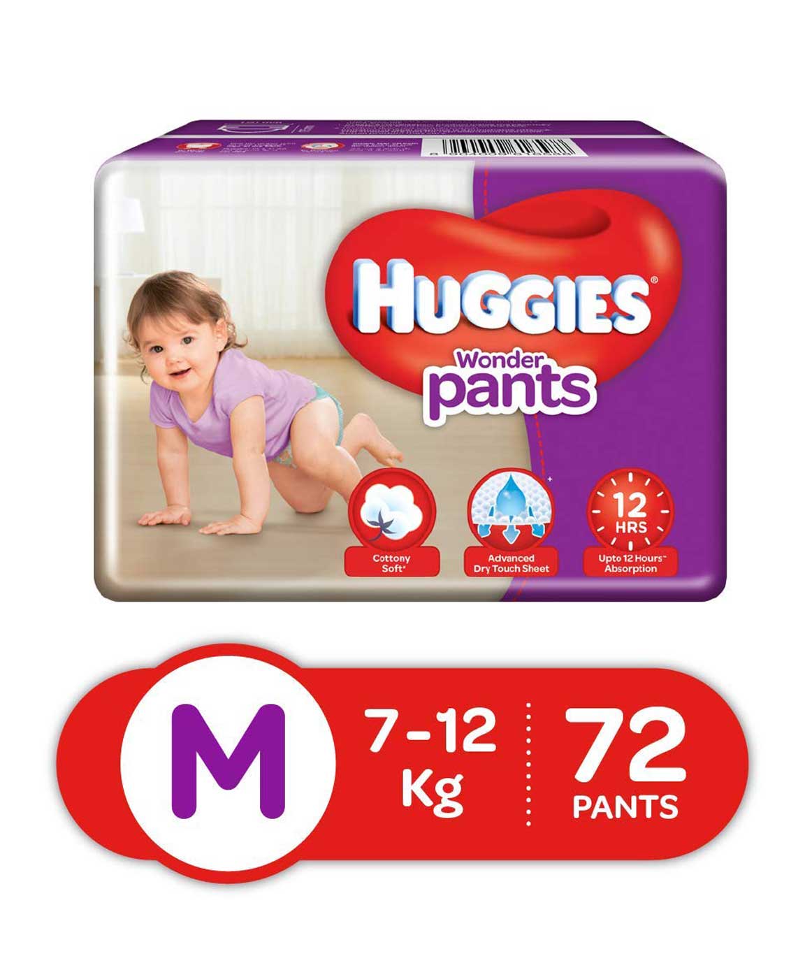 Huggies Wonder Pants Diapers Medium Pack of 72