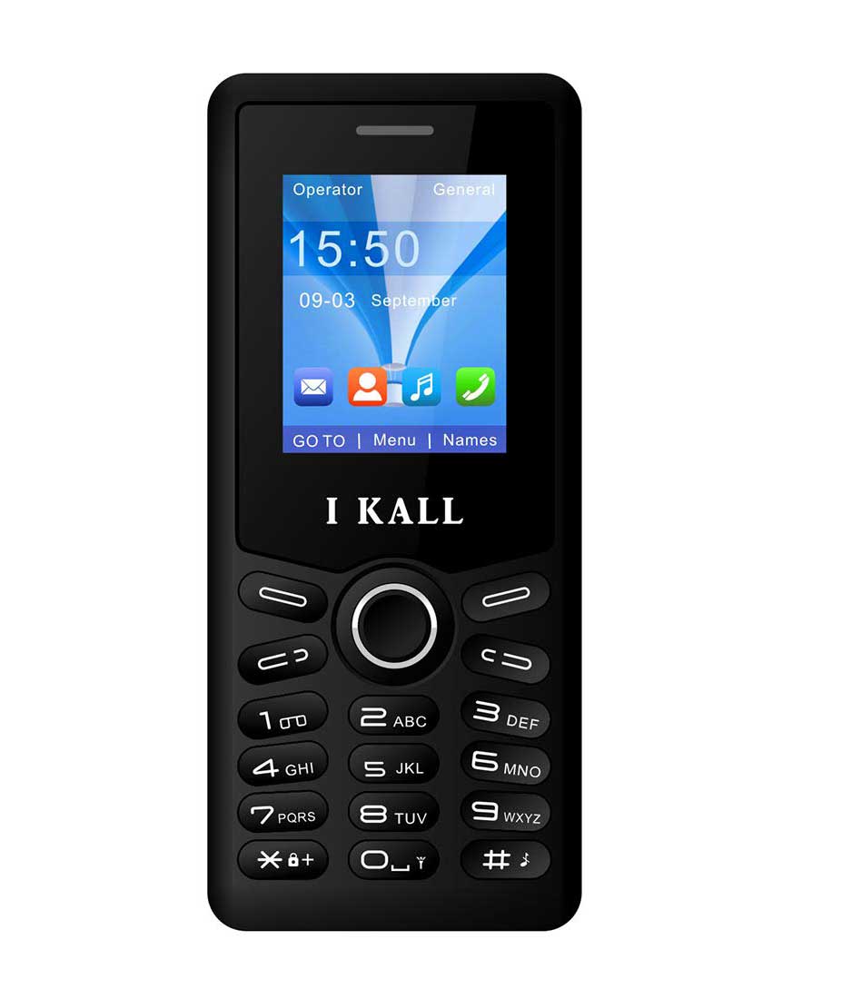 I Kall K23 1.8 Inch Display Dual Sim Feature Phone with 1 Year Manufacture Warranty (Black-Red)