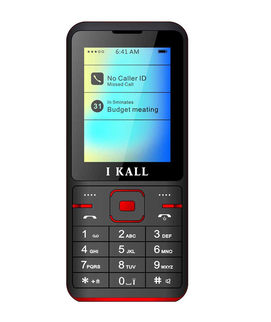 I kall K37 2.4 Inches Basic Mobile Phone with 1 Year Warranty (Red-Black)
