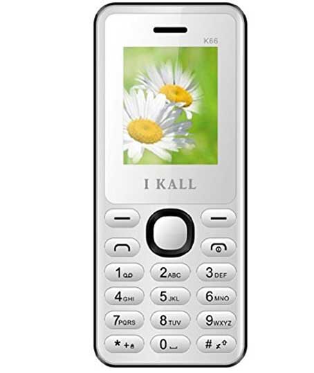 I Kall K66 1.8 Inch Display Dual Sim Feature Phone with 1 Year Manufacture Warranty (White)