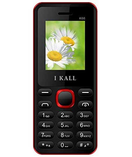 I KALL K66 1.8 Inch Dual Sim Basic Feature Mobile Phone with Bluetooth, 800 mah Battery Capacity, Torch Light, GPRS, and 1 Year Manufacturer Warranty- Red