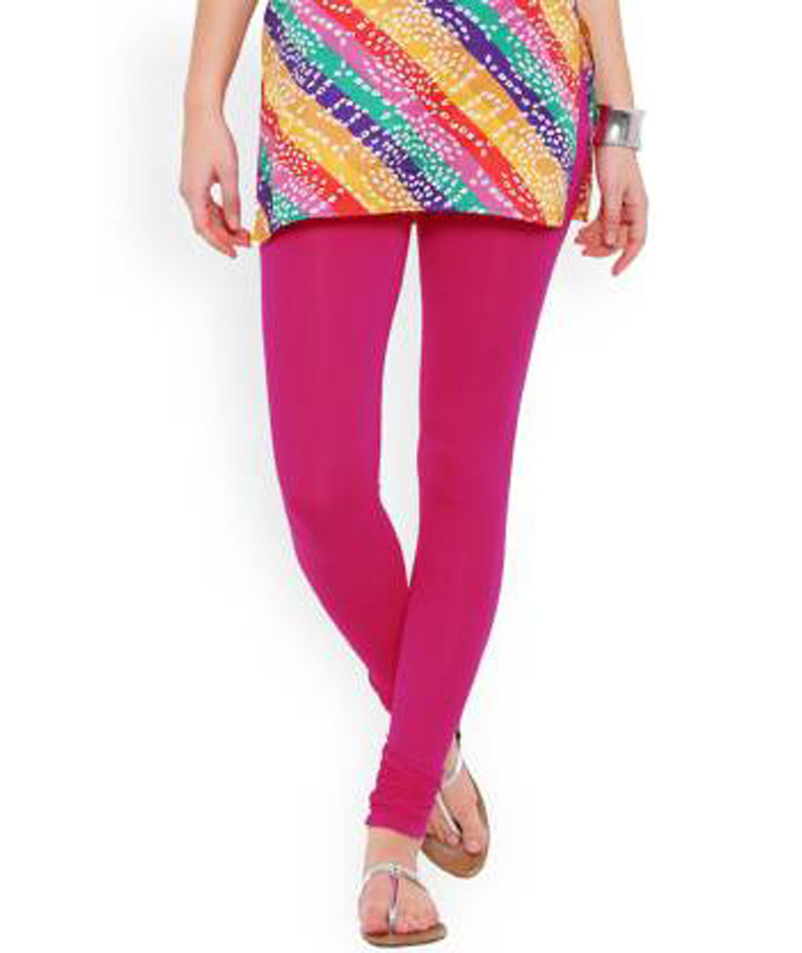 I KING CHURIDAR LEGGING (RANI PINK, SOLID)