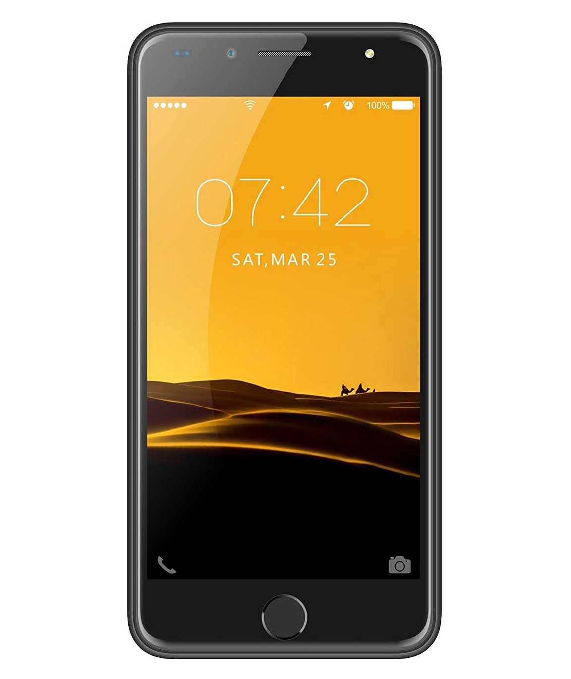 IKALL K1 Dual SIM Android Mobile Phone with 1.5 GHz Quad-core Processor 5 MP Front Camera and 5-inch Screen (Black)