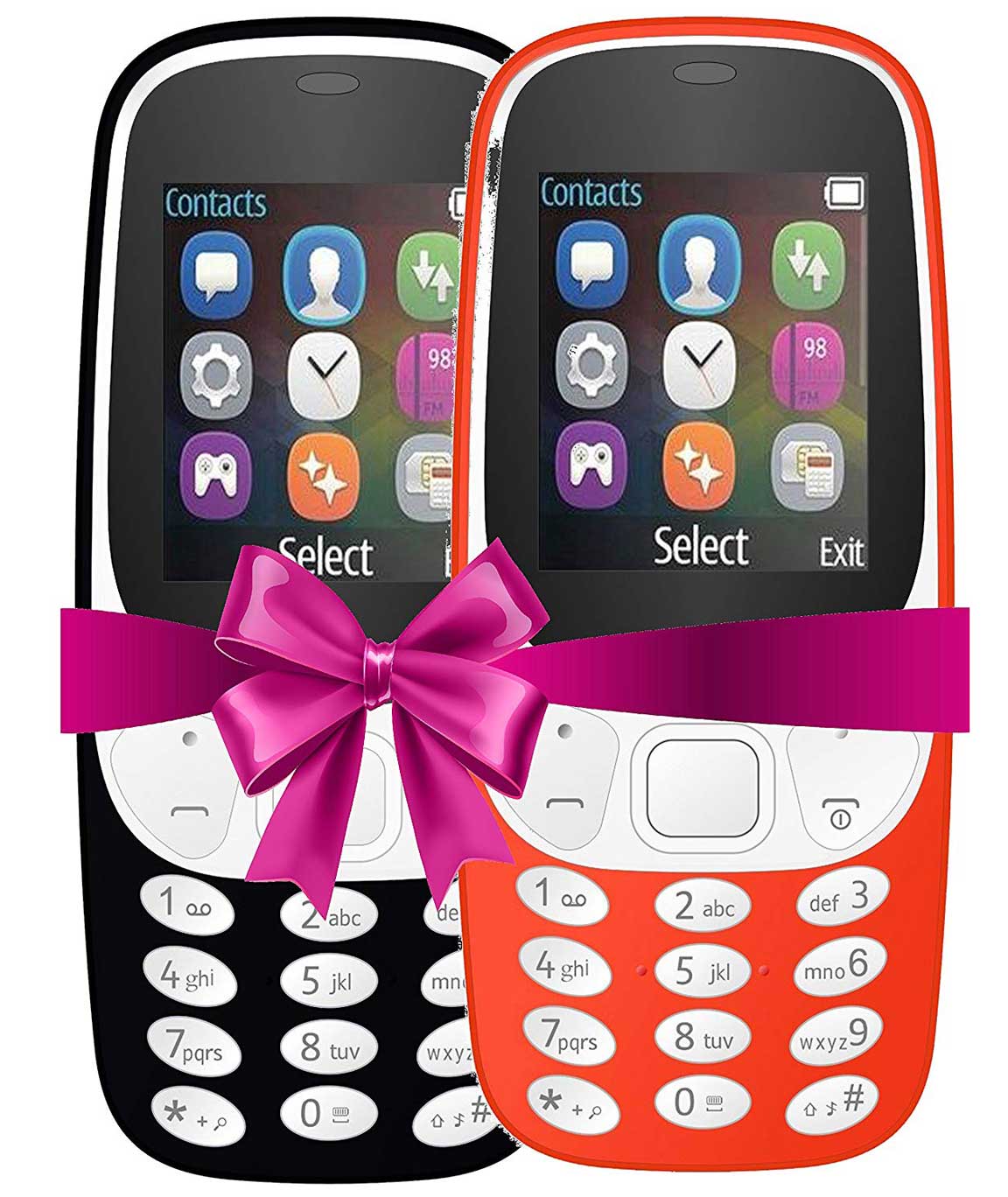 IKALL K3310 Combo - Dual SIM Mobile Phone with 800mAh Battery and 1.8-inch screen (Black& Red)