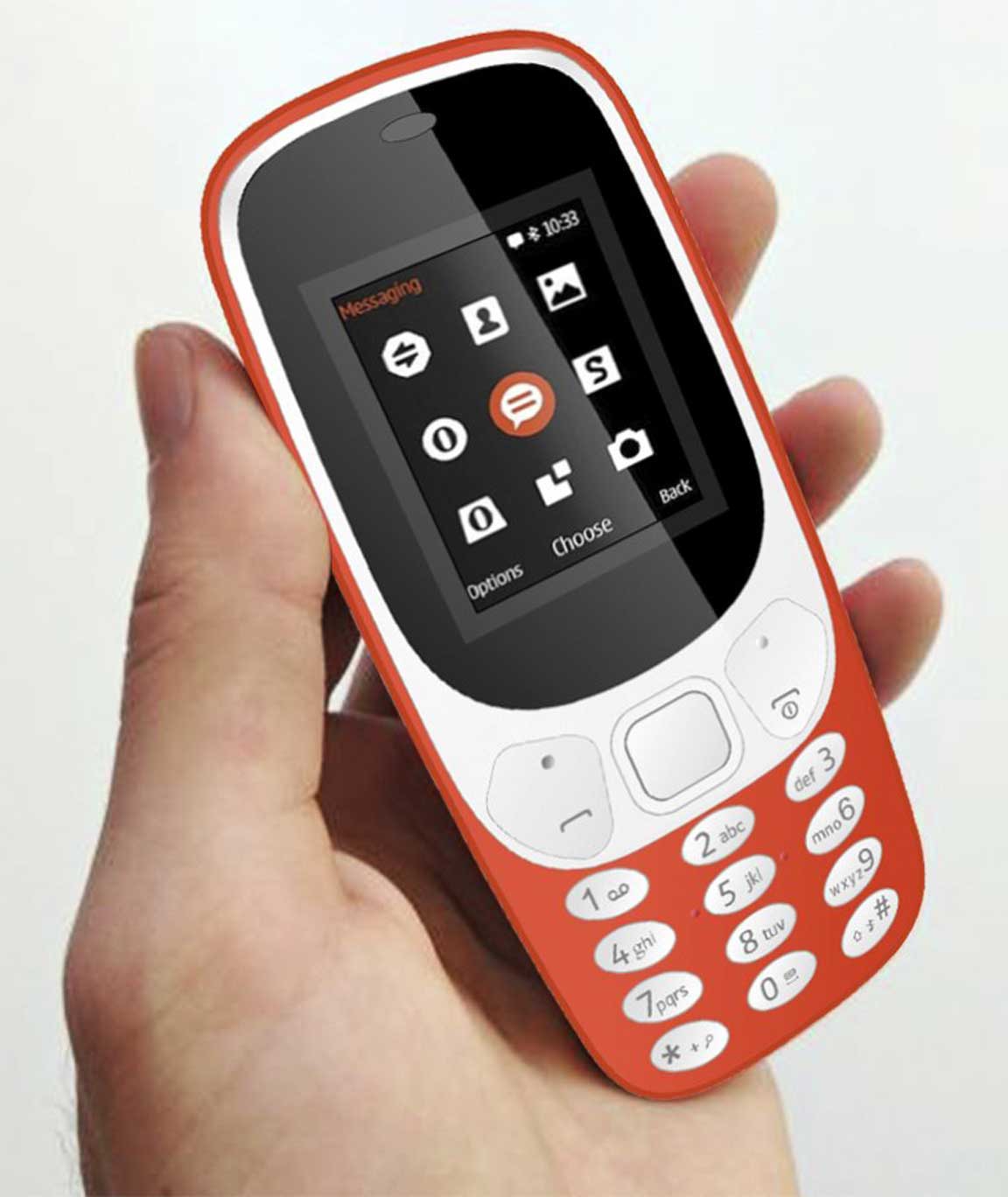 Ikall K3310 Dual Sim Mobile With Money Detector Light , 1000 mAh Battery Caapcity With Battery Saving Option- Red