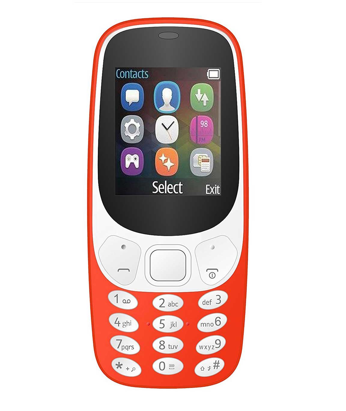 IKALL K3310 Dual Sim Mobile With Money Detector Light, 800 mAh Battery Capacity - Red