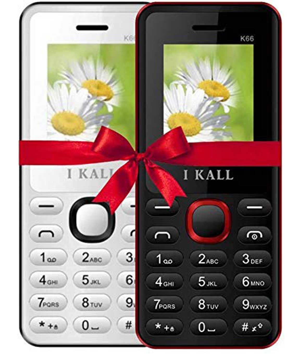 IKALL K66 1.8 inch Display Mobile Phone Combo (Red and White, 64 Mb Internal Memory)