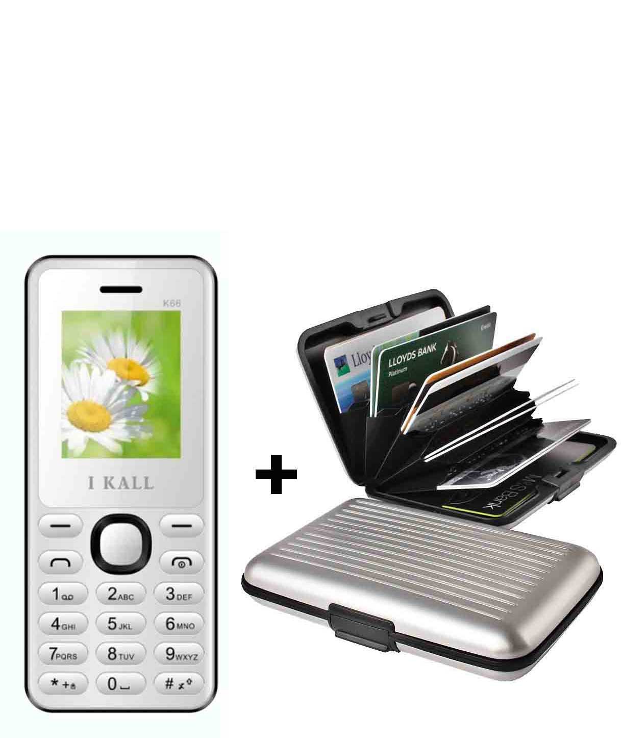 IKALL K66 Multimedia Mobile with Aluminium White Wallet