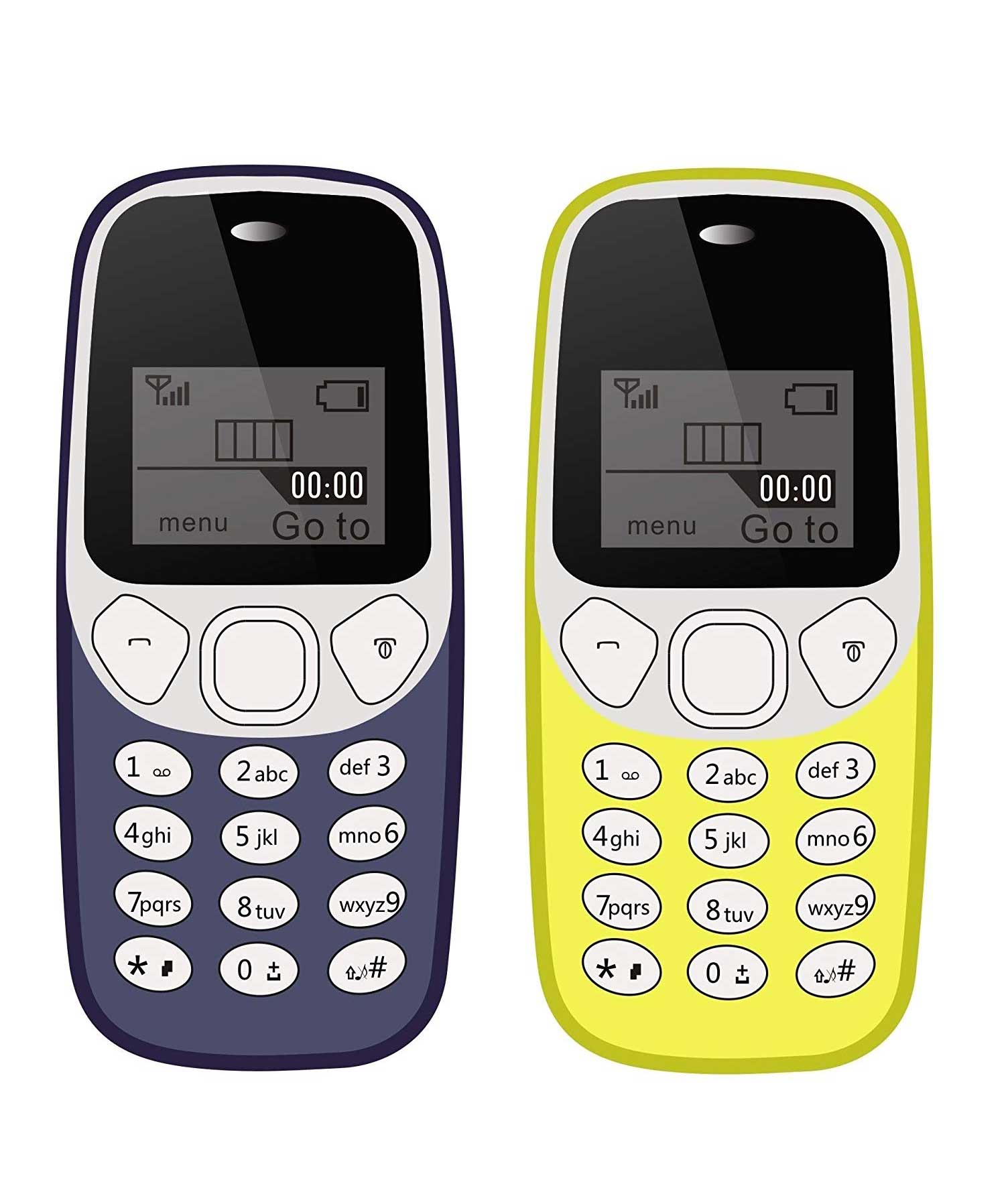 IKALL K71 Combo of Dark Blue and Yellow Mobile Phone with 600 mAh Battery