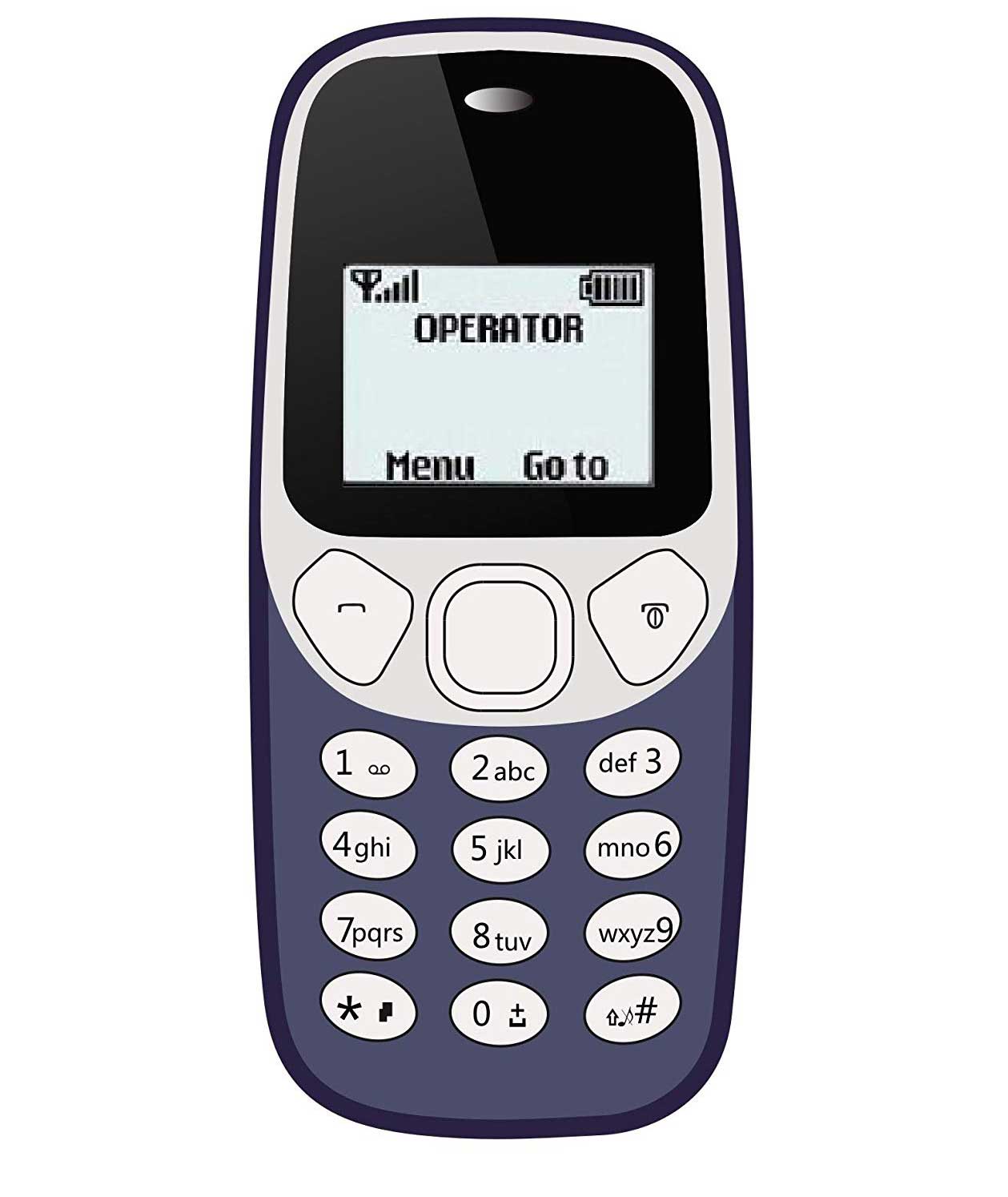 IKALL K71 Mobile Phone Neckband Combo with Vibration Feature, 800 mAh Battery, Dark Blue