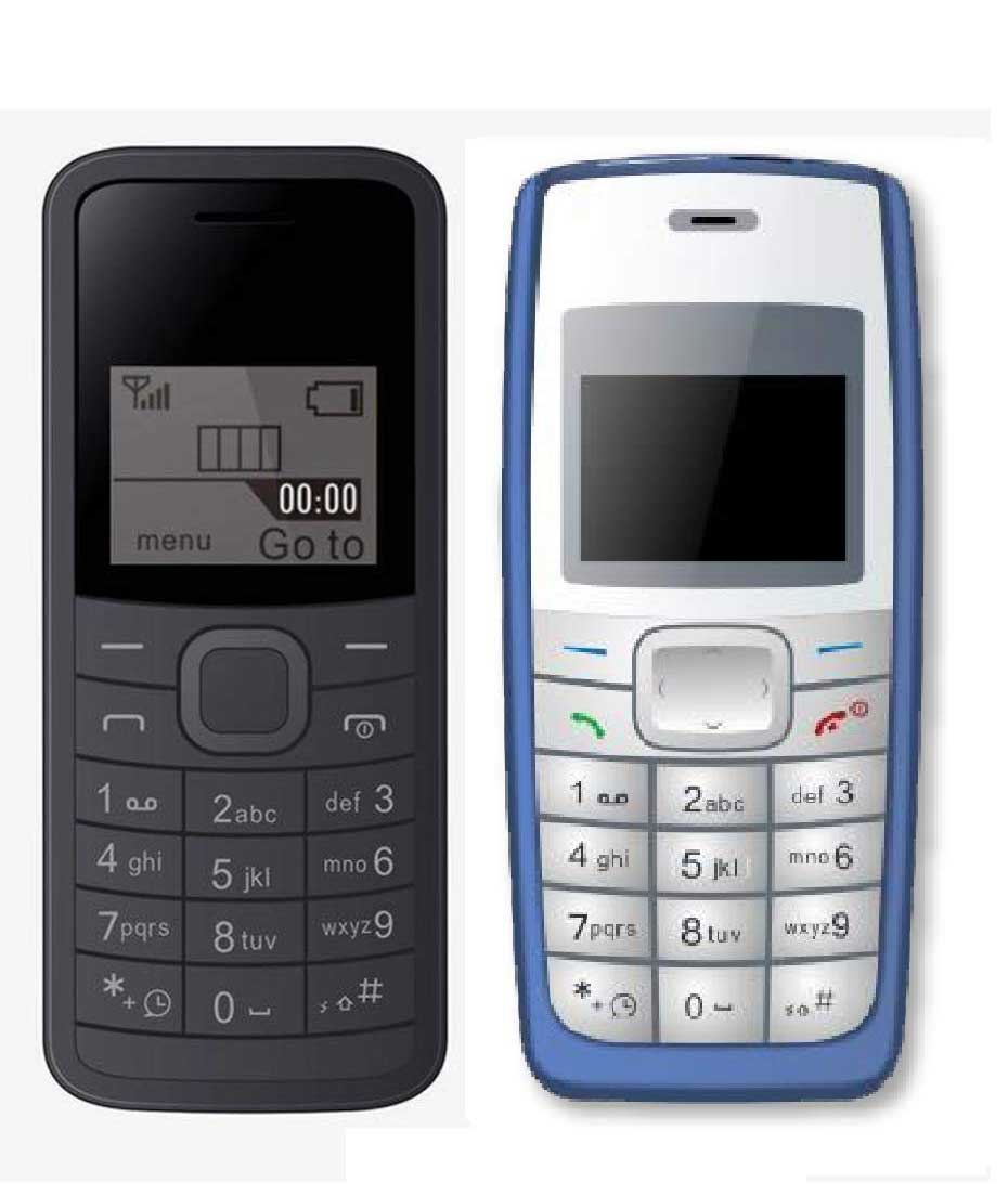 IKALL K73 K72 1.44 inch Phone Combo (Black and Blue)