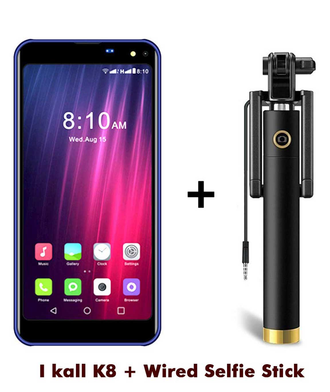IKALL K8 5.45 Inch 4G Android Phone with Selfie Stick (2GB Blue)