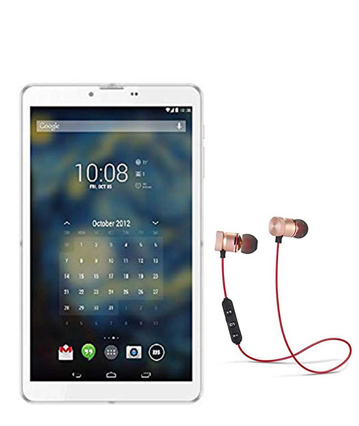 IKALL N1 Dual Sim 3G Calling Tablet with 7 inch Display (White, 512MB, 4GB) with Bluetooth Stereo Magnetic Headset