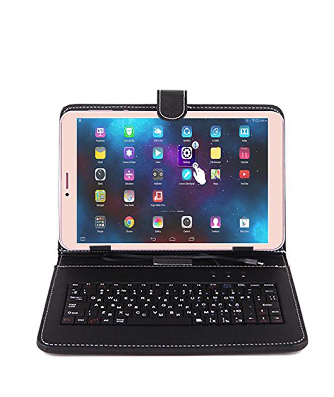 Ikall N1 Tablet with Keyboard (8 inch, 2GB RAM, 16GB, 4G + LTE + Voice Calling), Gold