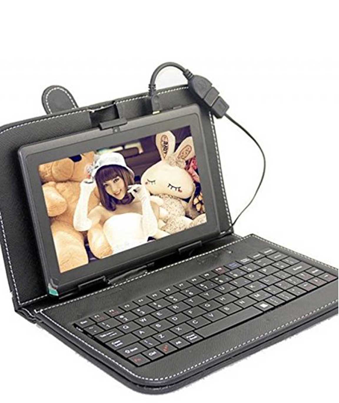 IKALL N8(1GB+4GB) 3G+Wifi Calling Tablet With Keyboard Cover - Black