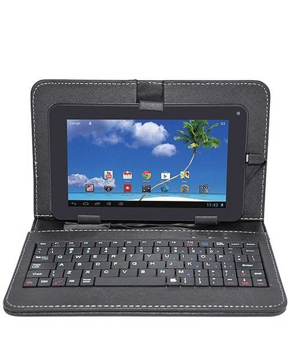IKALL Unic U1 (512+4Gb) Dual Sim (3G+Wigi) Calling Tablet With Keyboard Case Cover - Black