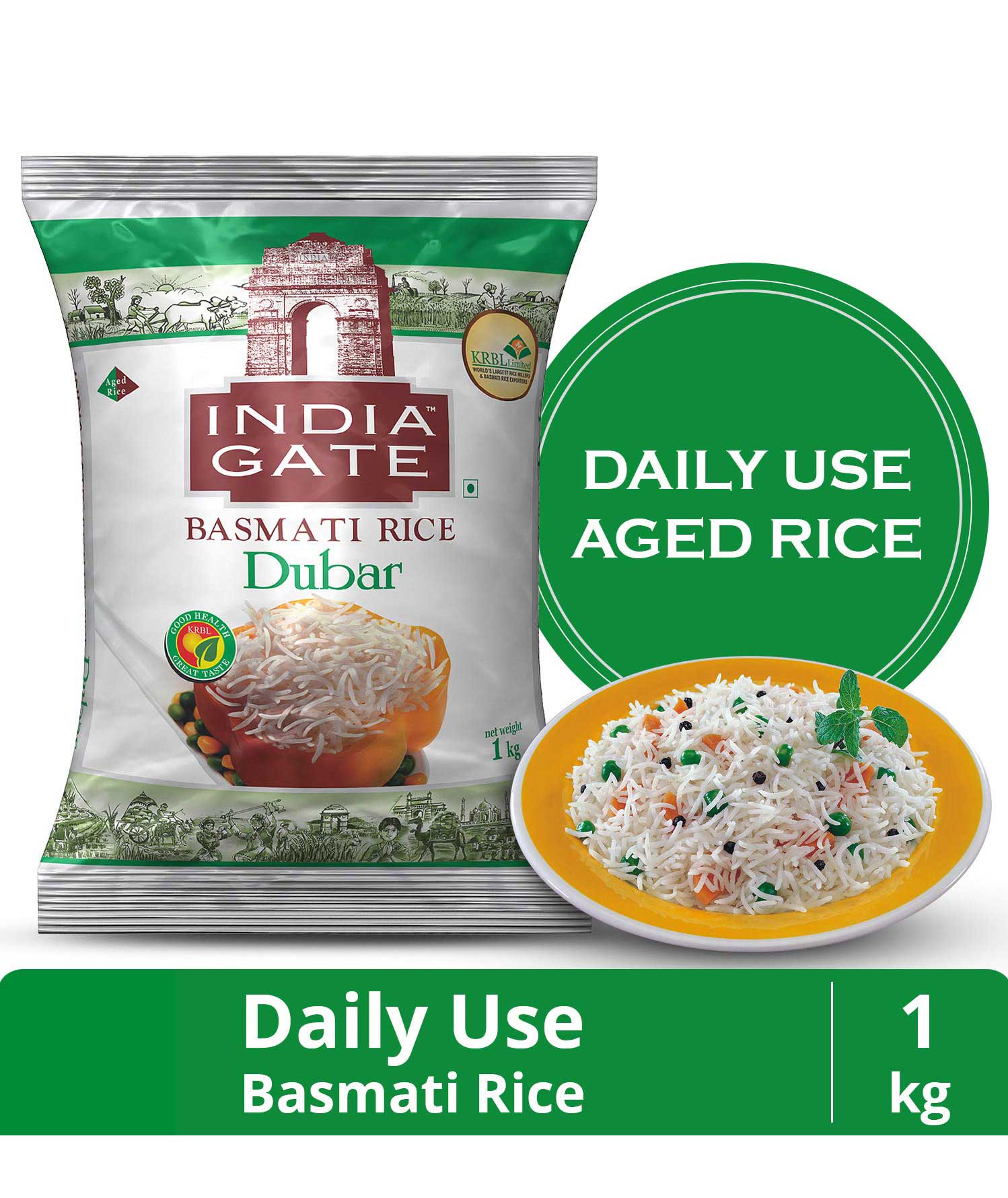 India Gate Basmati Rice Dubar, 1kg
