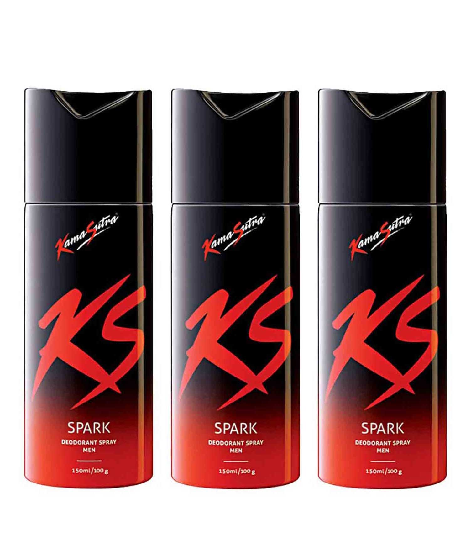 kamasutra Spark Deodorant for Men (150ml) - Pack Of 3