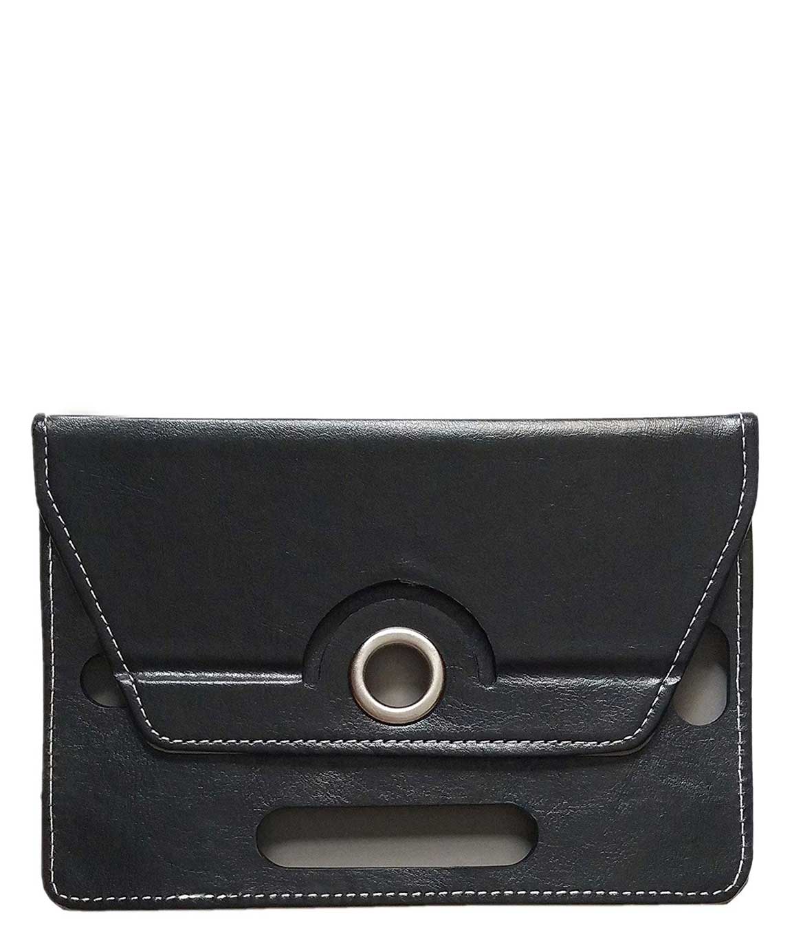 KANICT Rotating Tablet Leather Flip Case Cover Compatible for I KALL N4 (Black)