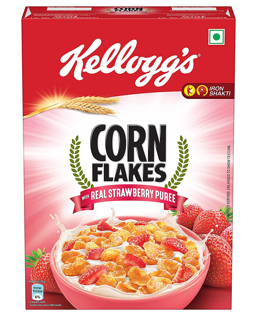 Kelloggs Strawberry Corn Flakes, 575 gm