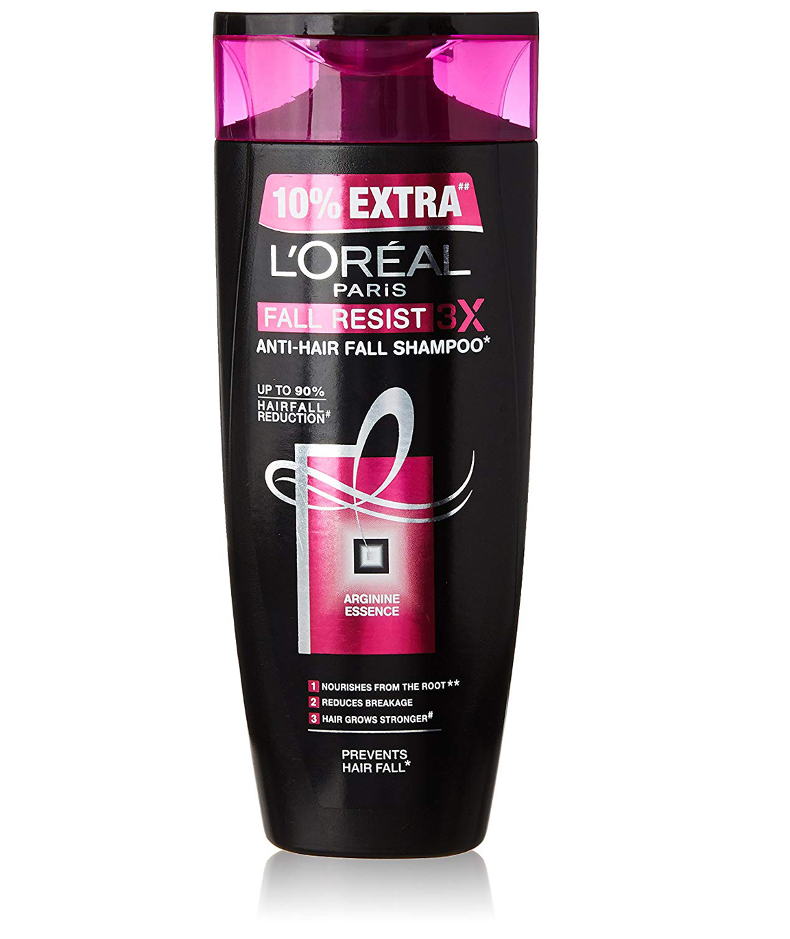 L`Oreal Paris Fall Resist Anti-Hair Fall Shampoo 3X, 192.5 ml (175ml + 17.5ml with 10% Extra)